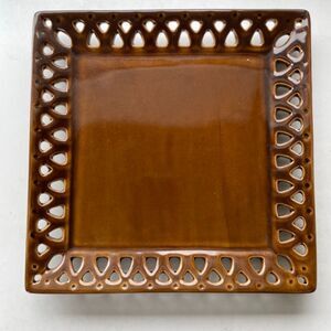 Grasslands Road Square‎ Plate 8x8 Serving Dish Tray Falling Leaves Ceramic
